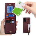 thumbnail image 3 of Samsung Galaxy S20 FE Case with Card Holder for Women, Samsung Galaxy S20 FE Phone Case Wallet with Credit Card with Ring Kickstand Zipper Slim Stand Case - Red Wine, 3 of 14
