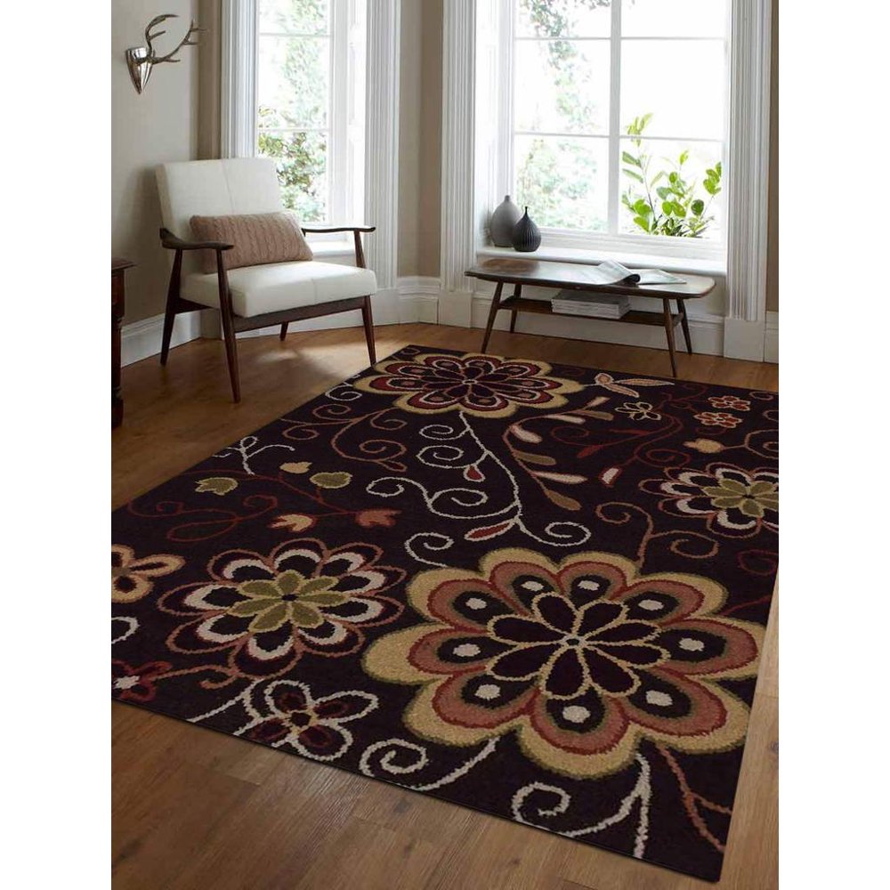 Rugsotic Carpets Hand Tufted Woolen 4' x 6' Floral Area Rug Red K00656
