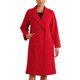 thumbnail image 1 of Abrigo largo de doble botonadura con solapa de muesca para mujer Inspire Chic, color rojo, de longitud media, 1 of 5