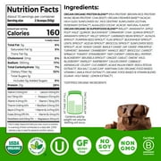 Orgain Organic Vegan 21g Protein Powder + 50 Superfoods, Plant Based, Chocolate 1.12lb