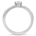 thumbnail image 4 of High polished (no plating) Stainless Steel Ring with AAA Grade CZ in Clear for Women Clear Stone Color Style TK201 Size 9, 4 of 5