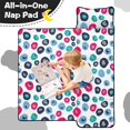 thumbnail image 4 of Blue and Pink Leopard Print Teens Toddler Nap Mat with Pillow, Sleeping Mat Bag for Preschool Daycare 60"x20", 4 of 6