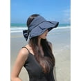 thumbnail image 3 of CoCopeaunts Visors for Women Beach Hat Sun Hat Floppy Beach Hats Ponytail Visor Casual Summer Wide Brim Cute Hat UV Protection, 3 of 8