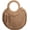 Khaki, variant on Kukuzhu Summer Beach Straw Handbag Hand-Woven Tassel Trendy Round Tote Bag Purse for Women Girls
