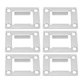 thumbnail image 1 of WHAMVOX 6Pcs Metal Latch Plate Reinforcement Stainless Steel for Door Installation, 1 of 6
