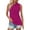 Purple, variant on Daznico Women's Sleeveless Polo Top, Casual Solid Color Summer Basic Tee,L