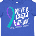 thumbnail image 4 of Inktastic Never Stop Fighting Suicide Prevention Awareness Ribbon Boys or Girls Toddler T-Shirt, 4 of 5