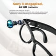 thumbnail image 3 of Tigebraver 2026 AI Smart Glasses With Charging Case, 8MP HD Camera & 1200P/4K Video, ChatGPT Photo Recognition & Q&A, Real-Time Translation (140 Languages), Bluetooth Calling, 3 of 10