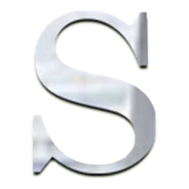 Transemion English Letters Mirror Sticker 3D Acrylic Alphabet Mirrored Decals DIY Room Home Decoration Wallpaper by Silver letter S