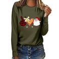 thumbnail image 2 of Babysbule Christmas Tops for Women MERRY CHRISTMAS Printed Women Casual Long Sleeve Round Neck Sweatshirt Pullover Blouse, 2 of 4