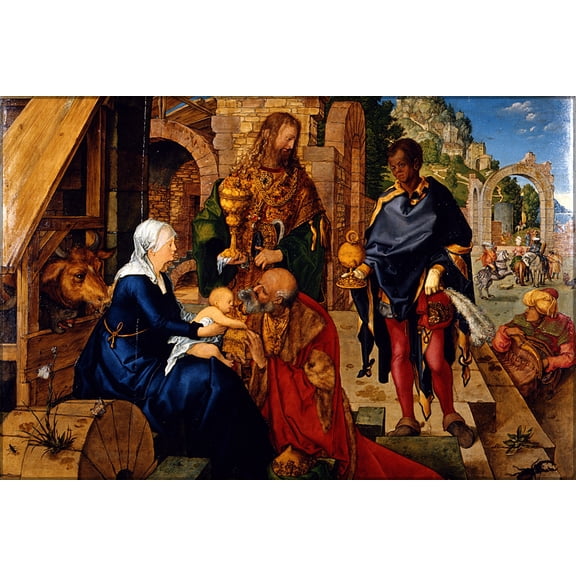 24"x36" Gallery Poster, Adoration of the Magi by albrecht durer