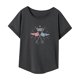 thumbnail image 3 of Camiseta para mujer, disfraz de moda de verano, camiseta con cuello redondo para trabajo, oficina, viajes M, 3 of 7