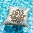 thumbnail image 2 of Brown Blue Flower Pillow Covers 18x18 Inch Set of 2 Summer Outdoor Waterproof Decor for Home Patio Funiture Garden Living Room Cushion Cover 002F, 2 of 6