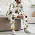 thumbnail image 6 of KLL Honey Bee Insect Sleepwear Mens Flannel Pajamas,Long Cotton Pj Set, 6 of 7