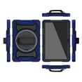 thumbnail image 2 of Tablet Case for Lenovo Tab M10 Plus 10.6" (3rd Gen) 2022, Military Grade Shockproof Heavy Duty Protective Cover with Handle + Pen Slot + Hand Strap + Rotating Stand for TB-125F/TB-128F - Deep Blue, 2 of 10