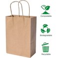 thumbnail image 2 of 20 Pices Sacs En Papier Avec Poigne Sac De Faveur Sacs De Fte Avec Poigne Sac En Papier Kraft Pour Les Faveurs Du Parti Pour La Cuisson Des Aliments B, 2 of 5