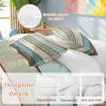 thumbnail image 2 of 3 Piece Farmhouse Teal Brown Duvet Cover Set Twin Size, Microfiber Comforter/Quilt Cover with Corner Ties and 2 Pillowcases, Vintage Ombre Wooden All Season Soft Bedding with Zipper Closure, 2 of 8