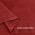 thumbnail image 7 of GymChoice Tier Burgundy Waffle Weave Textured 100% Blackout Bathroom Window Curtain, 30" x 63" (2 Panels), 7 of 7