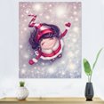 thumbnail image 1 of Designart Art Mural sur Toile pour Enfants Fille Fée Hiver de Noël, 1 of 4
