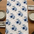 thumbnail image 5 of Table Runners 90 Inches Long Dress Scarves, Navy Blue Spring Floral Farmhouse Coffee/Dining/Kitchen Table Runner for Living Room, Farmhouse Flowers Modern Art 13x90 Inch, 5 of 9