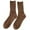 Coffee, variant on Women's Solid Color Stacked Socks – Loose Tube Cotton Socks, Fashion Casual Lady's Daily Wear,Dark Gray,A,Dailypoc,socks for women