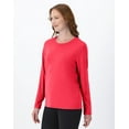 thumbnail image 3 of Hanes Sport Cool DRI Women's Performance Long Sleeve T-Shirt Razzle Pink S, 3 of 7