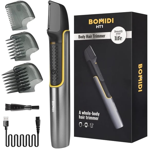 BOMIDI Afeitadora Corporal Masculina, Depiladora Corporal Hombre Maquina de Afeitar, Impermeable Rasuradoras Para Hombre para Barba, Corporal y Zonas Intimas