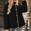 thumbnail image 4 of UYISJ Women's Winter Casual Quilted Jackets Long Sleeve Button Down Puffer Jacket Padded Loose Fit Outerwear Coats with Pockets XXL, 4 of 9
