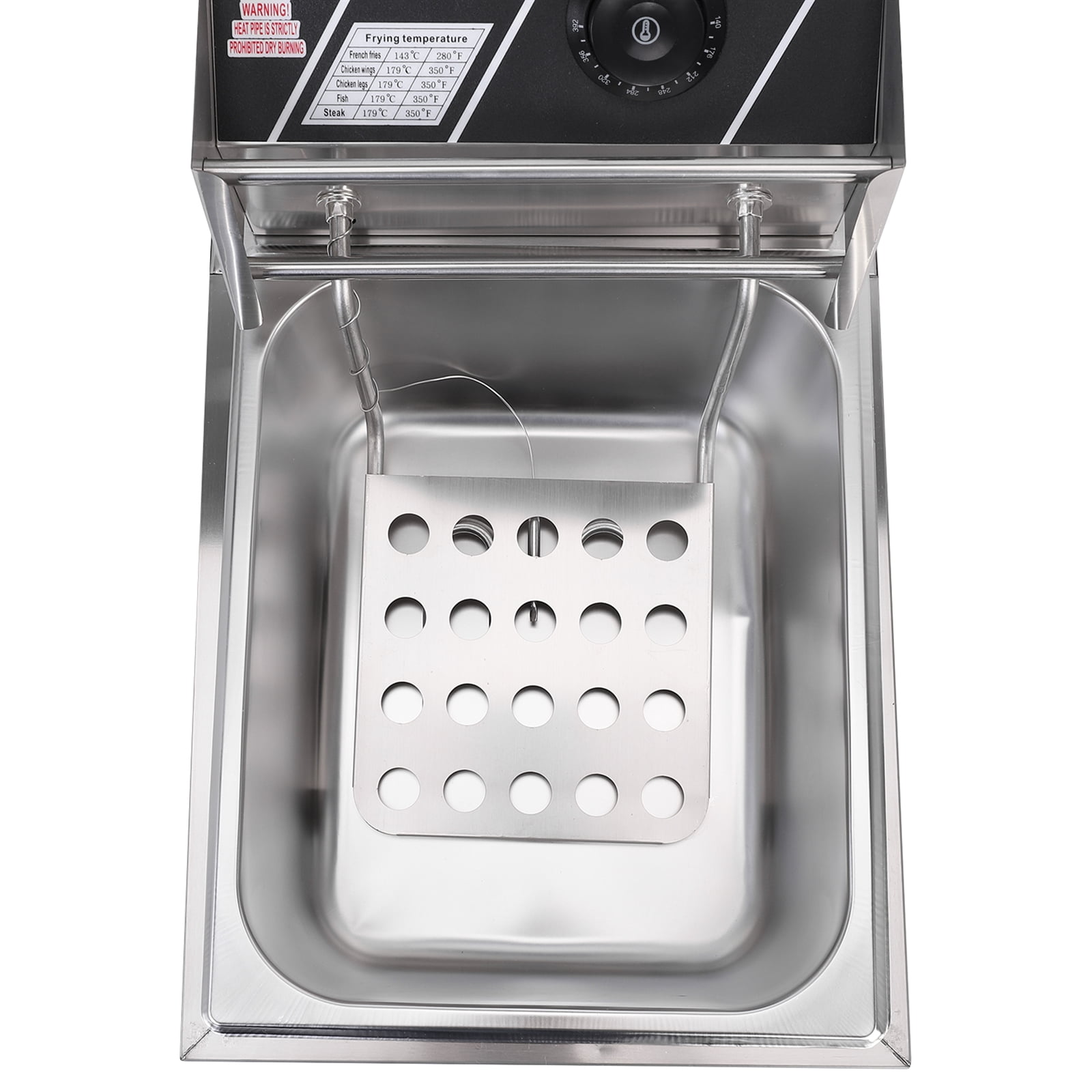 Lowestbest Fryer with Basket, 2500W Electric Fryer, Stainless Steel Countertop Fryer Lowestbest Fryer with Basket, 2500W Electric Fryer, Stainless Steel Countertop Fryer