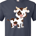 thumbnail image 4 of Inktastic Cute White Holstein Cow with Brown Spots T-Shirt, 4 of 5