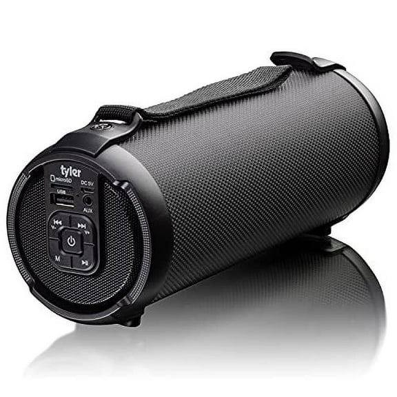 Tyler Wireless Bluetooth Speaker Radio USB & MP3 Boombox, Water Resistant 100 Watt, Black