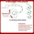 thumbnail image 2 of 4 Pack U-Shaped Christmas Socks Hanger,Multi-Use Stocking Hook,Fireplace Atmosphere Hook Hanger,Metal Socks Decoration Holder,Garland Hooks for Counter,and Tables (Green&White), 2 of 7