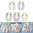 thumbnail image 2 of Milue Women Japanese Cute 3D Plush Flower Fuzzy Socks Winter Warm Indoor Sleep Socks, 2 of 21