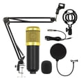thumbnail image 1 of Professional Condenser Microphone Kits V8 Sound Card Karaoke With Microphone Stand Condenser USB MIC Live Streaming, 1 of 7