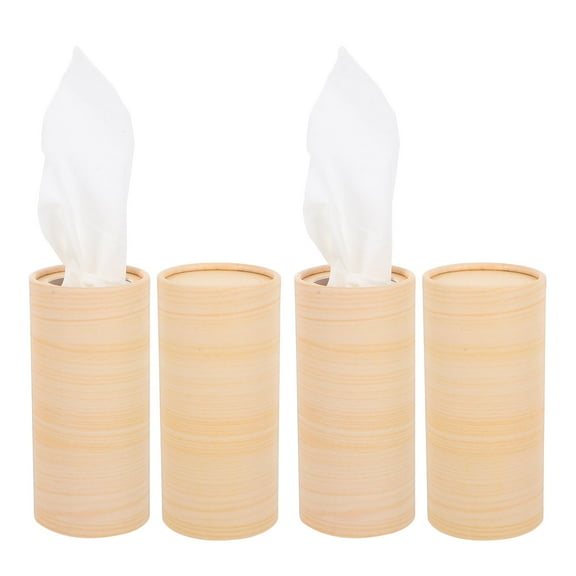 WHAMVOX 4 Pcs Tissue Cylinder Car Essentials for Women Travel Khaki