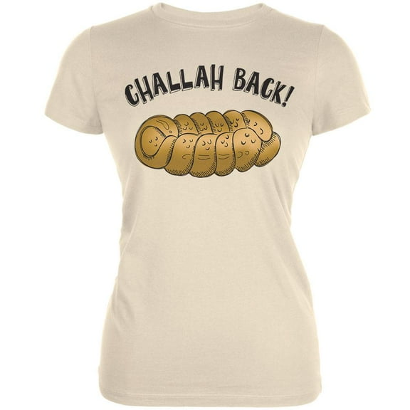 Challah Back Cream Juniors Soft T-Shirt - Medium