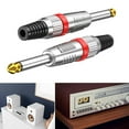 thumbnail image 2 of Metal Connector 6.35mm Male Adapter With 24K Gold Contacts Secure Screw Lock Design For Event Broadcasting, 2 of 9