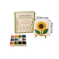 thumbnail image 2 of Sea Glass Art Kit for Adults, Rustic Sunflower Green Leaf Mosaic DIY Craft Kit, Complete Color Beads Base Stand Step-by-Step Tutorial For Stress Relief Hobby, 2 of 6