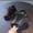 Z07-Black, variant on Kids Girls Side Zipper Ankle Martin Boots, Waterproof PU Leather Lace Up Lock Decor Non-Slip Vintage Booties Shoes for Fall Winter White