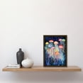 thumbnail image 2 of Group Of Jellyfish Multicoloured Folk Art Watercolour Painting Artwork Framed Wall Art Print A4, 2 of 4