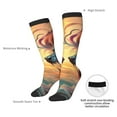 thumbnail image 4 of KLL Colorful Wave Dragon Head Print Cool Socks Men's Women's Crew Socks Funny Crazy Novelty Stockings, 4 of 6