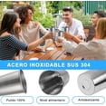 thumbnail image 4 of 6 Pzas Vasos de Acero Inoxidable 304 Apilables de 500 ml, Tazas Reutilizables para Agua, Bebida y Vino en Fiestas, Actividades al Aire Libre, Fácil de Limpiar, 4 of 4