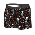 thumbnail image 2 of Fotbe Skeleton with Roses Men’s Total Support Pouch Boxer Briefs, X-Temp Cooling, Moisture-Wicking Underwear, Regular, Long-leg and Trunk-Medium, 2 of 9