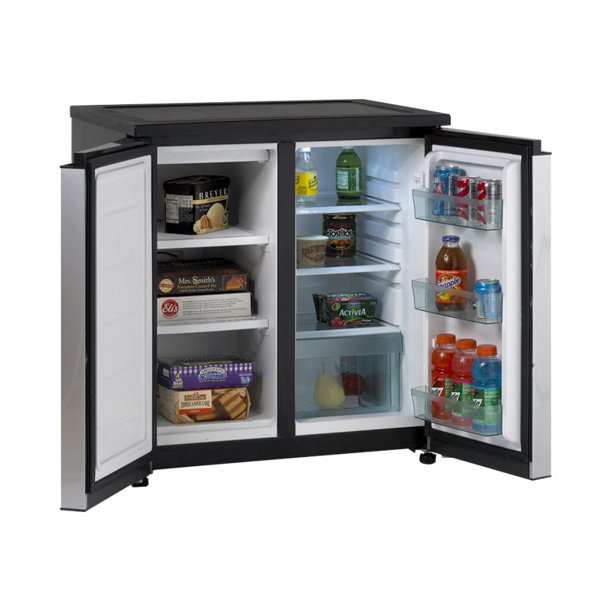 Avanti 5 5 Cu Ft Side By Side Refrigerator Freezer Stainless Steel Walmart Com Walmart Com