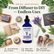 PURA DOR Organic Lavender Essential Oil 4 Fl Oz