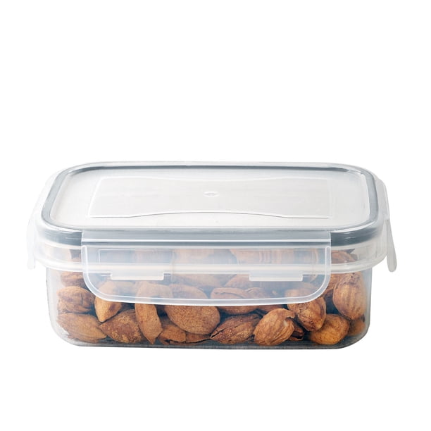 Recipientes de plástico transparente con tapa para almacenar alimentos | Set hermético para organizar la despensa de la cocina | Frascos apilables y sellados sin BPA para harina, azúcar, refrigerios