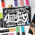 thumbnail image 5 of NUAHRHY 10 Colors Jumbo Markers, 0.59" Felt Tip Large Acrylic Paint Graffiti Markers, Permanent Graffiti Pens for Coloring Gifts, Poster Outdoor Signs Stone Ceramic Canvas Painting, Soft Color, 5 of 9