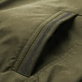 thumbnail image 5 of TFEOQRY Casual Jacket for Men Solid Color Zipper Overcoat with Pockets Long Sleeve Hoodless Outwear Olive Green, 5 of 8