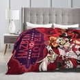 thumbnail image 4 of Hazbin Anime Hotel Blanket Super Soft Throw Blanket Flannel Ultra-Soft Micro Fleece Blanket for Couch Bed Sofa Travelling Camping 40x50", Black, 4 of 6