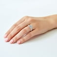 thumbnail image 5 of 2-1/5 Carat T.G.W. Created White Sapphire Halo Engagment Ring in Sterling Silver, 5 of 7